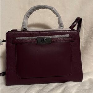 Coach Satchel in Deep Plum NWT